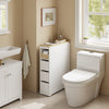 Preventa-SoBuy BZR54-K-W Mueble Baño Estrecho con Ruedas Ancho 20cm Blanco