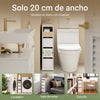 Preventa-SoBuy BZR54-K-W Mueble Baño Estrecho con Ruedas Ancho 20cm Blanco
