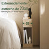 SoBuy FBT111-Nx2 Set de 2 Mesitas de Noche con 1 cajón Madera Natural