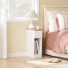 SoBuy FBT111-W Mesita de Noche Estrecha con cajón y Estante Blanco 20x35x60 cm