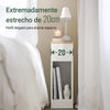 SoBuy FBT111-WN Mesita de Noche con 1 cajón Blanco y Madera