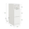 SoBuy FBT149-E-WG Mesita de Noche Estrecha 20cm con estación de Carga y luz LED con Sensor