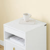 SoBuy FBT168-W Mesita de Noche Mesa Auxiliar con 3 cajones y Estante Blanca 40x40x63 cm