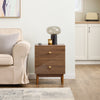 SoBuy FBT170-N Mesa de cabeceira vintage com 2 gavetas castanha 45x40x58 cm 