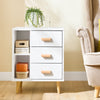 SoBuy FBT95-Wx2 Set de 2 Mesitas de Noche con 3 cajones y 3 estantes