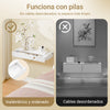 Preventa-SoBuy FHK38-W Estantes de Pared con tira LED Perchero de pared con 2 cajones Blanco