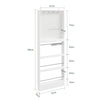 SoBuy FHK39-W Mueble de entrada estrecho con zapatero Blanco 70x12x190 cm