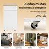 Carrinho de servir SoBuy FKW113-WN com 3 prateleiras laterais, 2 portas, 1 gaveta, branco