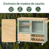 Carrinho de cozinha SoBuy FKW114-GR com 2 gavetas e 2 portas, verde