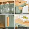 Carrinho de cozinha SoBuy FKW114-GR com 2 gavetas e 2 portas, verde