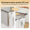 Carrinho de ilha de cozinha SoBuy FKW128-ST com rodas, carrinho de ilha de cozinha com bancada extensível