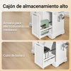 Carrinho de ilha de cozinha SoBuy FKW128-ST com rodas, carrinho de ilha de cozinha com bancada extensível