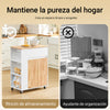 Armário de arrumação com carrinho de cozinha SoBuy FKW132-WN com rodas 70 x 40 x 90 cm branco
