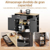 SoBuy FKW133-SCH Carrito de Cocina Mueble Auxiliar con Ruedas y Encimera Negro 99x40x85 cm