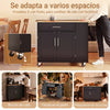SoBuy FKW133-SCH Carrito de Cocina Mueble Auxiliar con Ruedas y Encimera Negro 99x40x85 cm