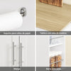 Carrinho de cozinha pré-venda-SoBuy FKW133-WN com rodas e bancada, branco, 99x40x85 cm