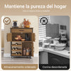 Carrinho de cozinha SoBuy FKW134-N com 3 portas e 1 gaveta vintage castanho 67x88x37cm