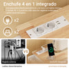 SoBuy FKW45-E-WN Carrito de Cocina con Enchufe y patas intercambiables Blanco