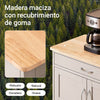 Carrito SoBuy FKW45-KA cajón grande utensilios cocina apertura suave marrón claro bambú