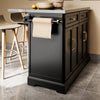 SoBuy FKW71-III-SCH Islade Cocina con 2 cajones y 4 Puertas Negro