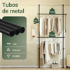 Cabide extensível SoBuy FRG109-II-SCH com 2 níveis, preto