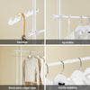 SoBuy FRG109-II-W Perchero Extensible con 2 Niveles Blanco