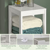 Armário de casa de banho SoBuy FRG127-W com 1 prateleira e 2 gavetas, branco