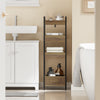 SoBuy FRG226-H-F Mueble Baño Auxiliar con 4 Estantes Estantería Estrecha 20 cm