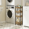 SoBuy FRG226-H-F Mueble Baño Auxiliar con 4 Estantes Estantería Estrecha 20 cm