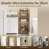 SoBuy FRG226-H-F Mueble Baño Auxiliar con 4 Estantes Estantería Estrecha 20 cm