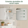 Armário de parede multiusos SoBuy FRG231-W com 2 portas, branco