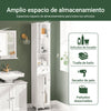 Armário de casa de banho alto SoBuy FRG236-W com 2 portas e 1 gaveta, branco