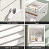 Armário de casa de banho alto SoBuy FRG236-W com 2 portas e 1 gaveta, branco