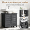 Armário para lava-loiça SoBuy FRG237-II-DG cinza escuro