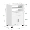SoBuy FSB09-E-W Aparador de Cocina para microondas con Enchufes 4 en 1