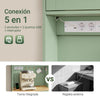 SoBuy FSB108-E-GR Alacena de Cocina Alta con 2 Tomas de Corriente y Puertos USB Verde 80x40x180 cm