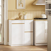 SoBuy FSB111-WN Mueble Auxiliar de Cocina Blanco y Madera Roble 80x38x90 cm