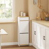 SoBuy FSB112-WN Mueble para Basura y Reciclaje con Pedal Blanco 35x25x101.7 cm
