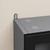 SoBuy FSB113-H-DG Armario de Pared Colgante Estrecho con Puertas de Cristal Gris 80x12.2x80 cm
