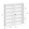 SoBuy FSB113-H-W Armario de Pared Colgante Blanco Mueble de Baño y Cocina con Puertas 80x12x80 cm