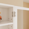 SoBuy FSB113-H-W Armario de Pared Colgante Blanco Mueble de Baño y Cocina con Puertas 80x12x80 cm