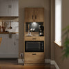 SoBuy FSB98-E-N Aparador Alacena de Cocina con 2 Tomas y 2 Puertos USB Marrón