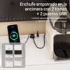 SoBuy FSB98-E-WG Aparador Alacena de Cocina con 2 Tomas y 2 Puertos USB