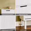 SoBuy FSR177-HW Sapateira estreita com 3 abas branca 50x19x130 cm