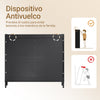 SoBuy FSR177-L-SCH Organizador para Zapatos con 4 Solapas Negro 100 x 19 x 91 cm