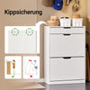 SoBuy FSR180-W Sapateira com 2 abas e 1 gaveta branca 60x30x90 cm
