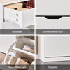 SoBuy FSR180-W Sapateira com 2 abas e 1 gaveta branca 60x30x90 cm