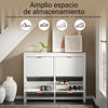 SoBuy FSR186-W Sapateira com 4 abas, branca, C104xP23xA82cm