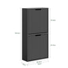 SoBuy FSR204-SCH Zapatero Estrecho con Montaje Horizontal o Vertical