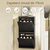 SoBuy FSR204-SCH Zapatero Estrecho con Montaje Horizontal o Vertical